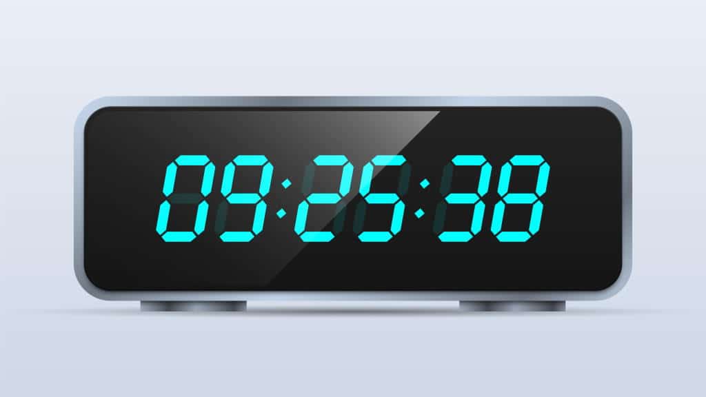 Online clock full screen